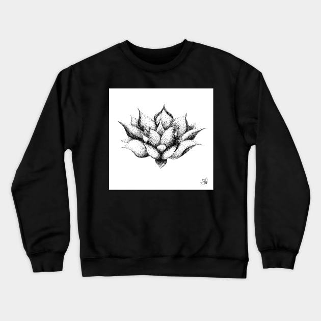 Lotus Crewneck Sweatshirt by hollydoesart